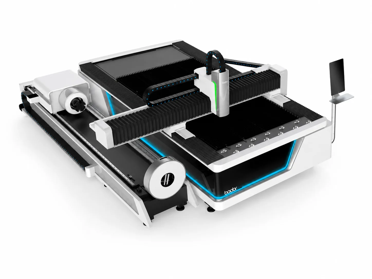 Bodor F3015T fiber laser cutting machine with rotary tube attachment